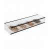 VITRINA NEUTRA PLATA C/PUERTAS 1M