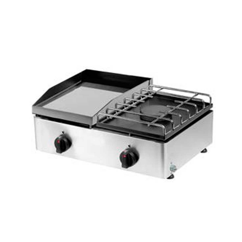 SAYL Plancha Acero Snack con Fogón PS - 60 cm