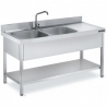 Fregadero 1000x600mm de 1 seno y escurridor derecha F6100-1D