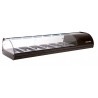 VITRINA REFRIGERADA CURVA LED NEGRA 6 BANDEJAS
