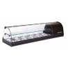 VITRINA REFRIGERADA DOBLE CURVA LED NEGRA 8 BAND