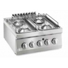 COCINA A GAS S600 4 QUEMADORES 18kW 600x600x280mm